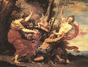 VOUET, Simon Father Time Overcome by Love, Hope and Beauty hf Spain oil painting artist